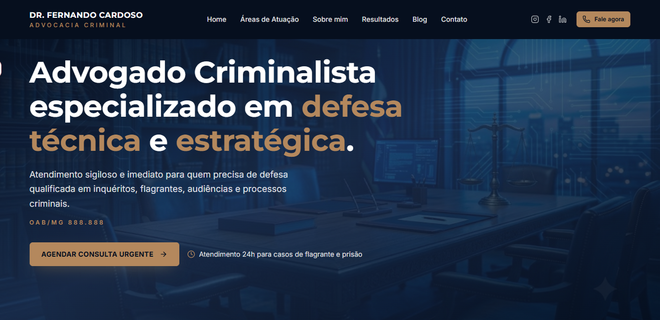 Capa do site de Dr. Fernando Cardoso