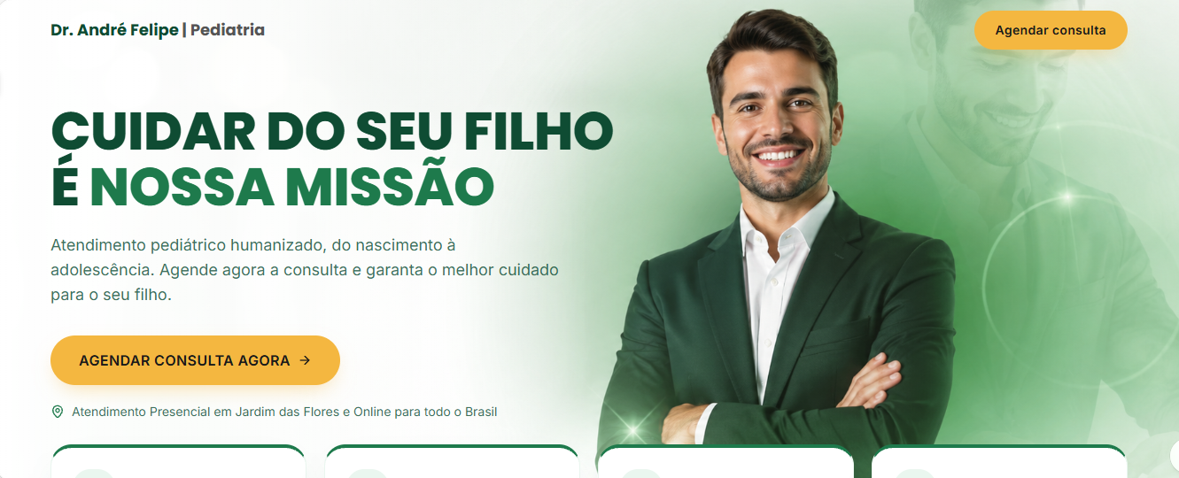 Capa do site de Dr. André Felipe